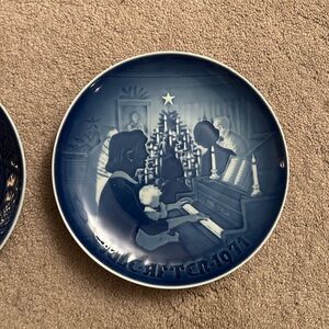 Set 1971-1973 Royal Copenhagen Blue Christmas Plate
